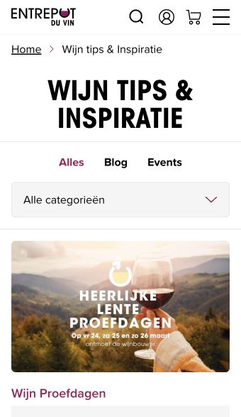 Entrepot mobile screen