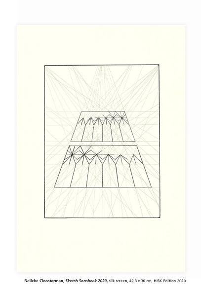 Nelleke Cloosterman, Sketch Sonsbeek 2020, silk screen, 42,3 x 30 cm, HISK Edition 2020