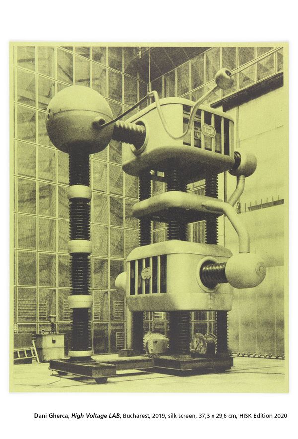 Dani Gherca, High Voltage LAB, Bucharest, 2019, silk screen, 37,3 x 29,6 cm, HISK Edition 2020
