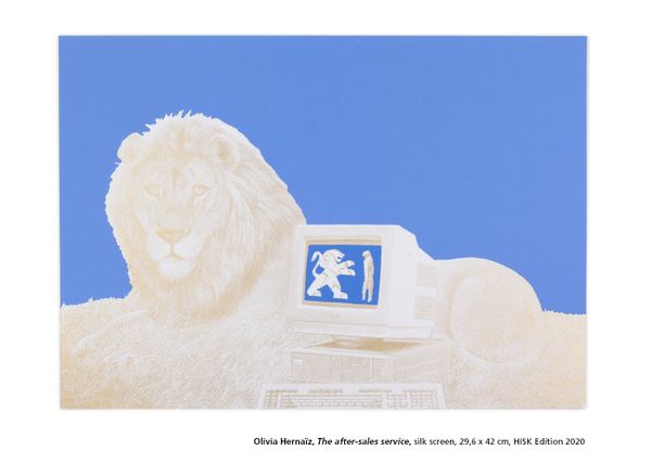 Olivia Hernaïz, The after-sales service, silk screen, 29,6 x 42 cm, HISK Edition 2020
