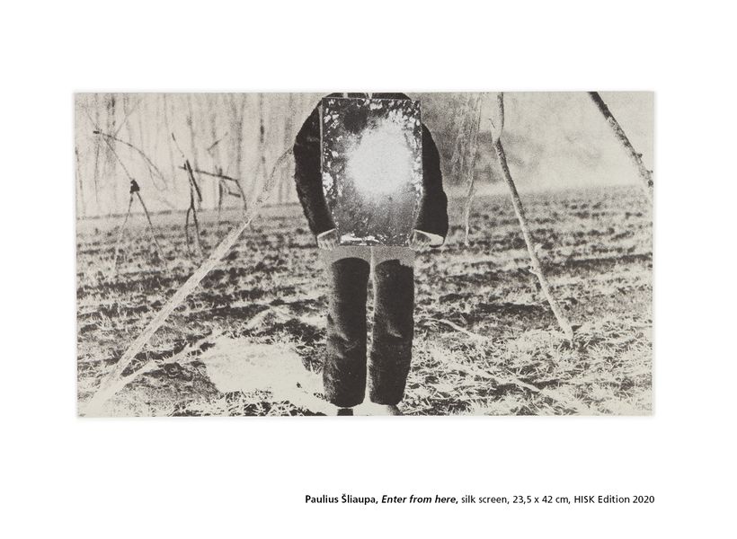 Paulius Šliaupa, Enter from here, silk screen, 23,5 x 42 cm, HISK Edition 2020