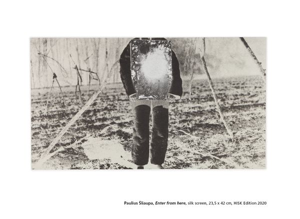 Paulius Šliaupa, Enter from here, silk screen, 23,5 x 42 cm, HISK Edition 2020