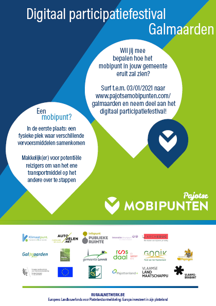 Flyer voor online participatiemomenten.