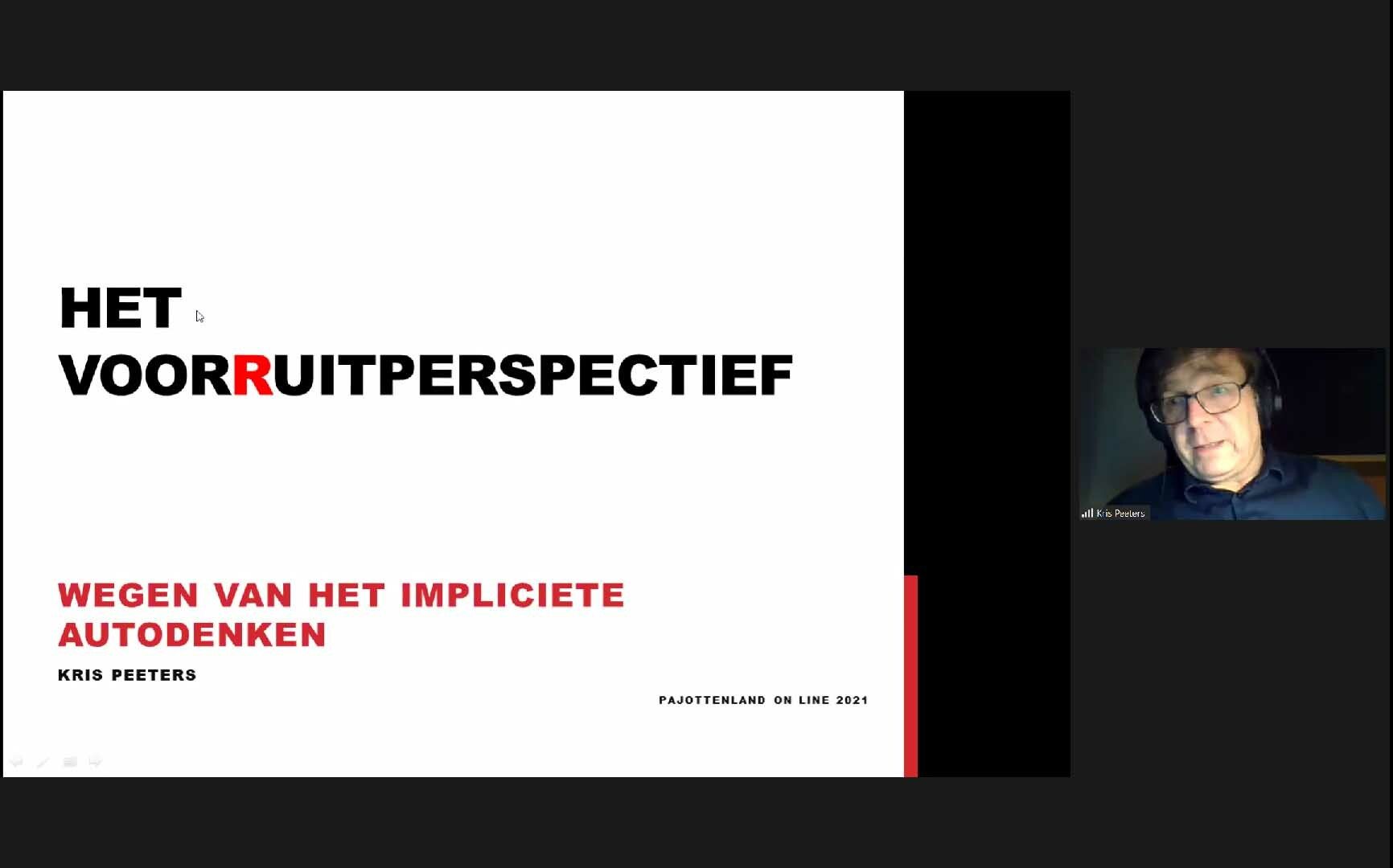 Online lezing met mobiliteitsexpert Kris Peeters.