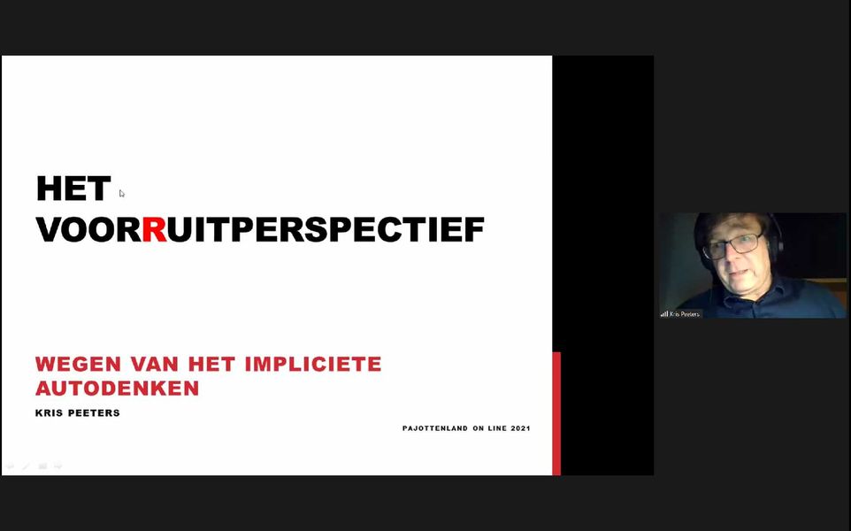 Online lezing met mobiliteitsexpert Kris Peeters.