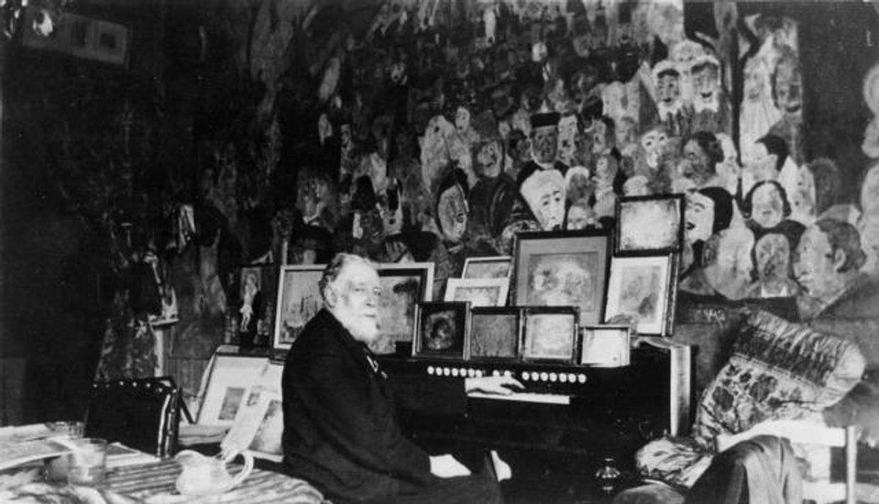 Anoniem, Ensor aan zijn harmonium, 1925, collectie Mu.ZEE Oostende – Fonds Xavier Tricot