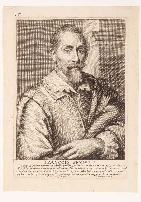 Meyssens, Joannes (graveur), Dyck, Anthony van (ontwerper), Meyssens, Joannes (uitgever), Portret van Frans Snijders