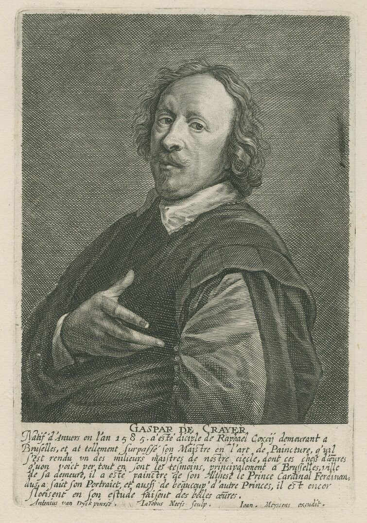 Neefs, Jacob (graveur), Dyck, Anthony van (ontwerper), Meyssens, Joannes (drukker), Crayer, Gaspar de; portret