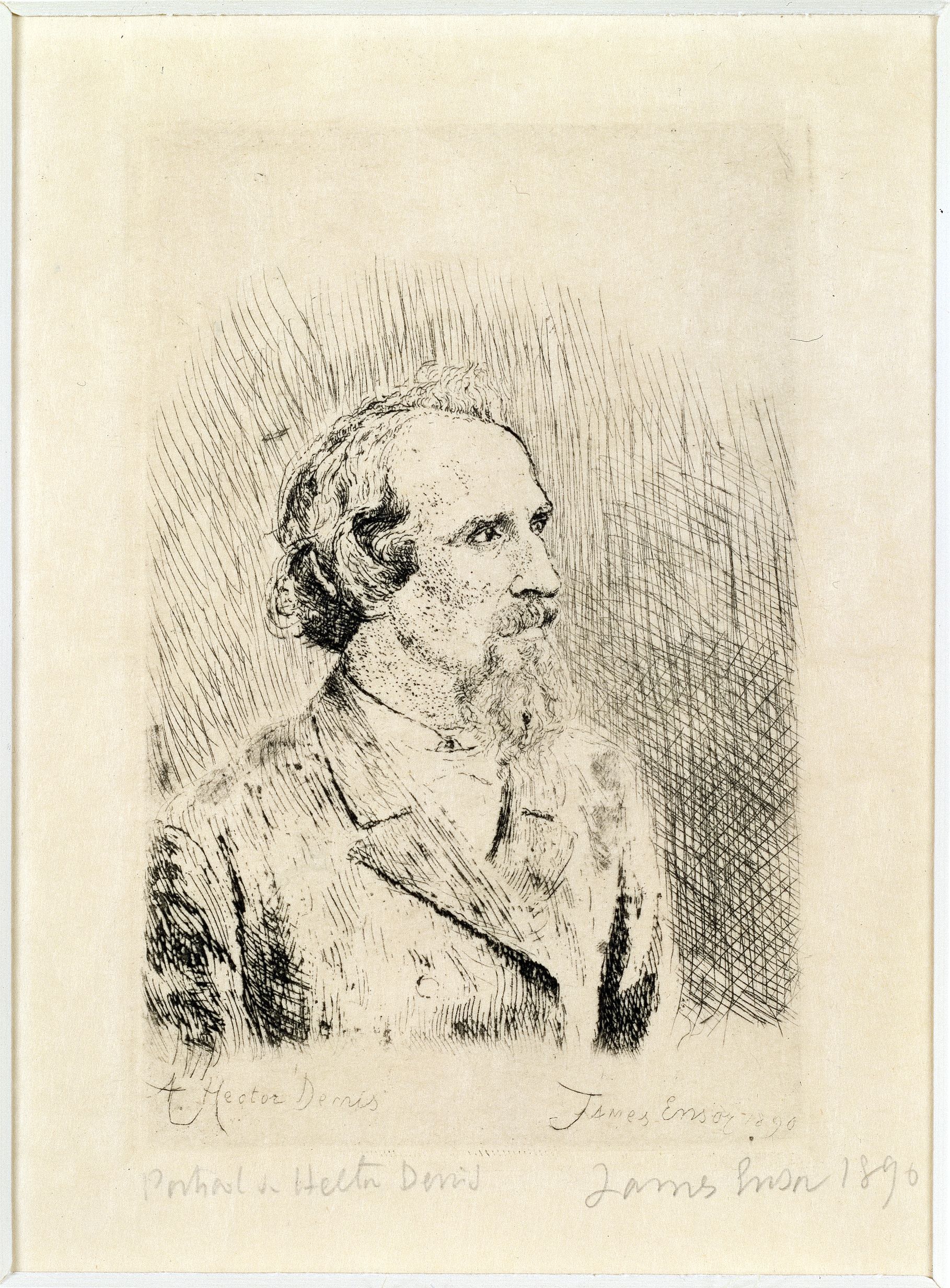 James Ensor, Portret van Hector Denis, 1890, collectie MSK, inv. 1998-B-82