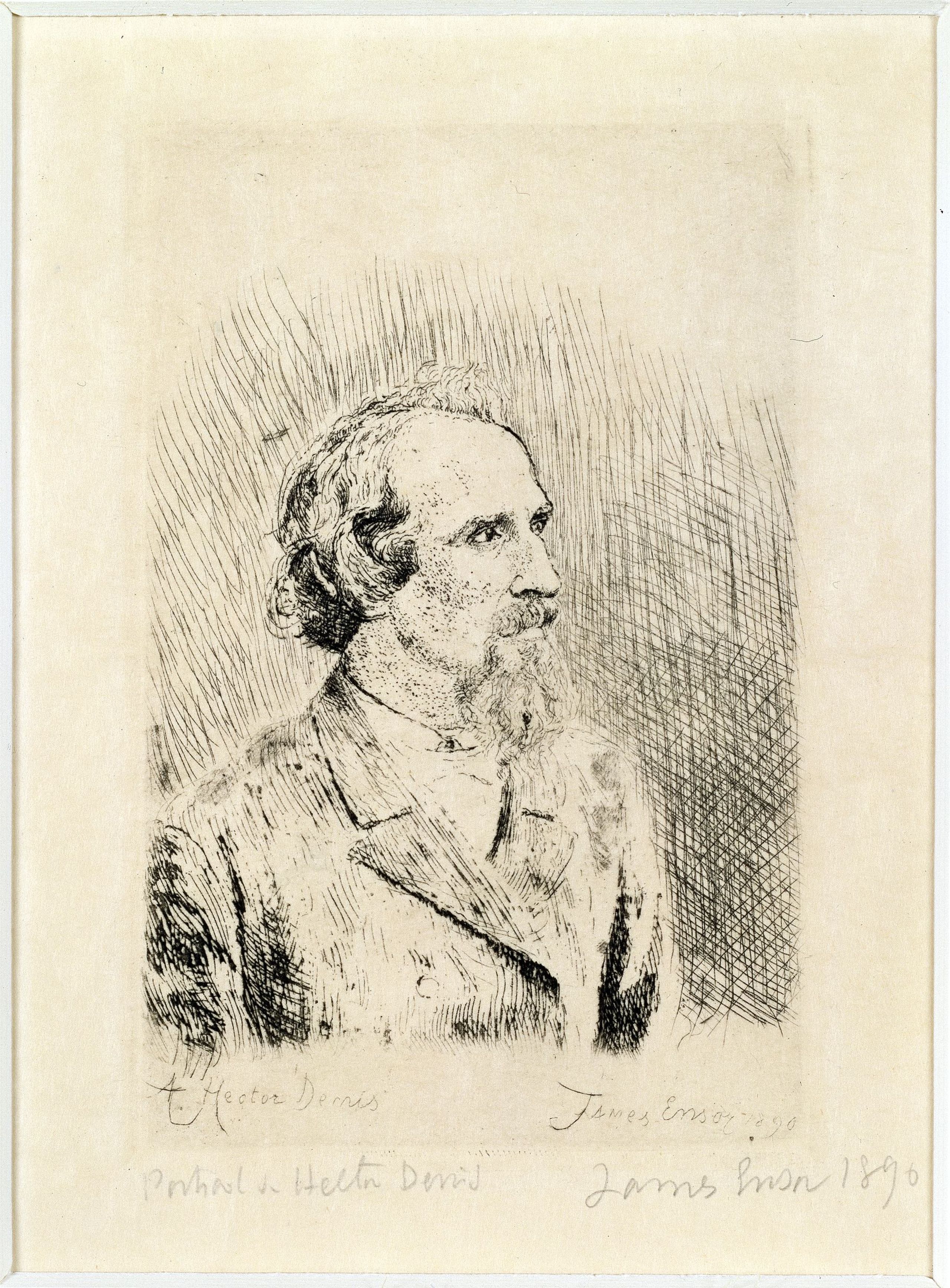 James Ensor, Portret van Hector Denis, 1890, collectie MSK, inv. 1998-B-82