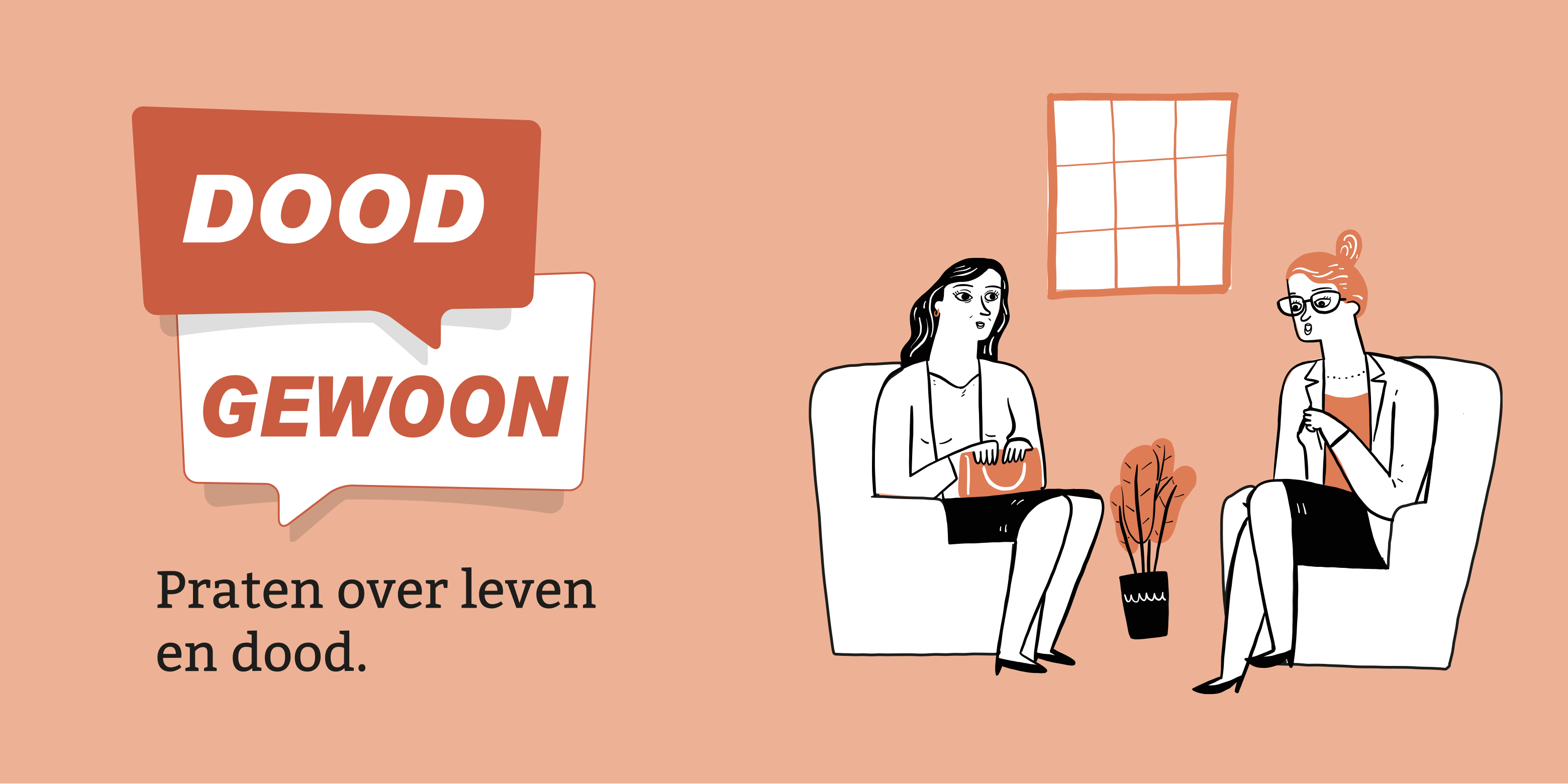2021 DPZ Banner horizontaal tekening achtergrond rood