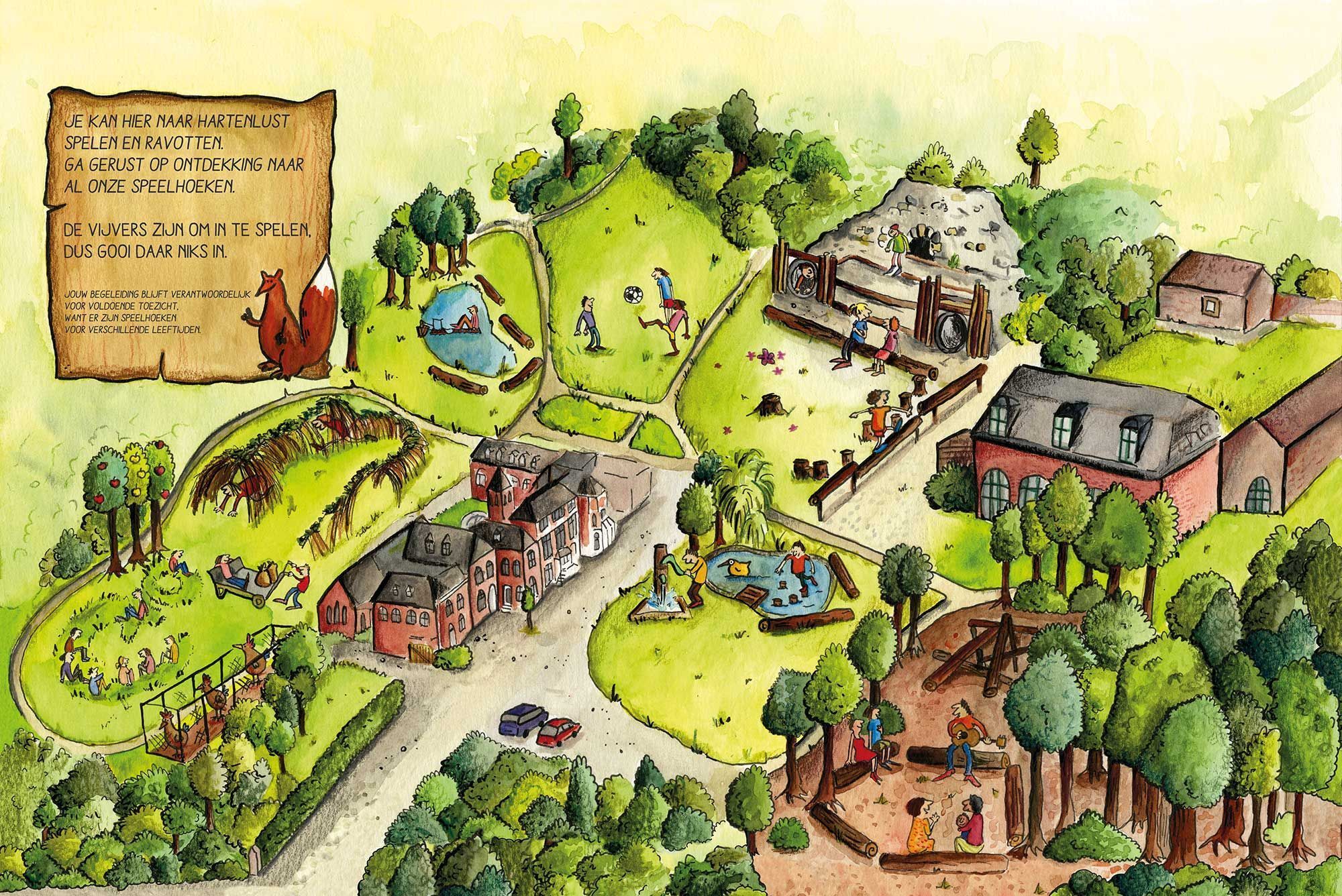 De Karmel Brugge bord grondplan