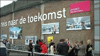 2009_'Reis naar de toekomst': officiële opening van een tentoonstelling over Project Gent Sint-Pieters