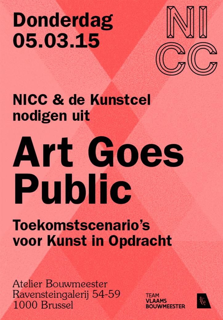 Boekvoorstelling en debat Arts goes Public. Toekomstscenario's voor Kunst in Opdracht op do 5/3