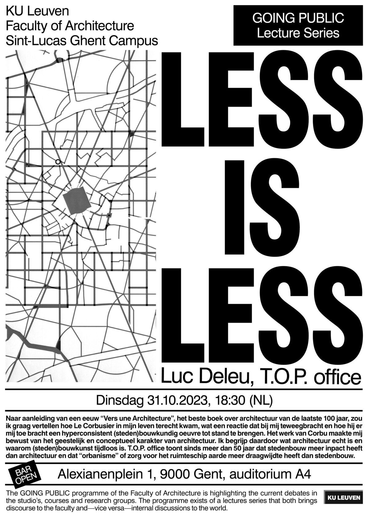 Less is less (Beeld: Going Public lezingen KU Leuven)