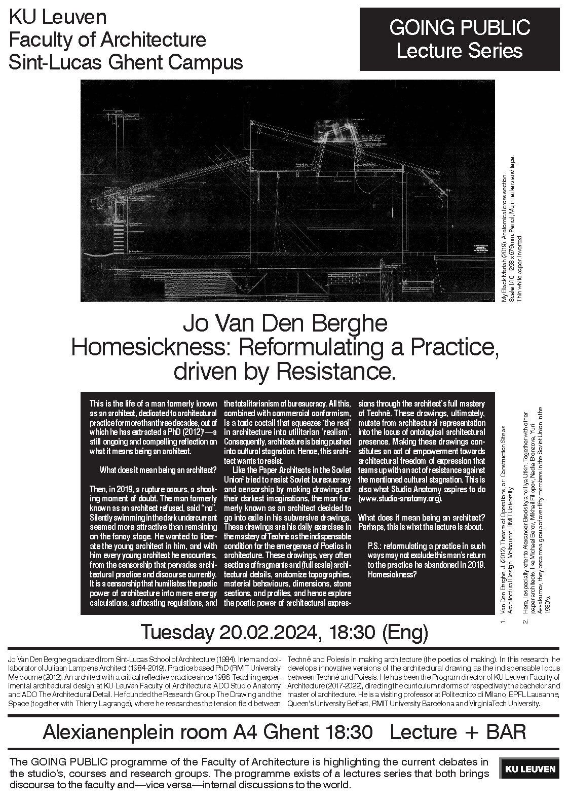 Going Public Lecture series - Jo Van Den Berghe (Beeld: KU Leuven)