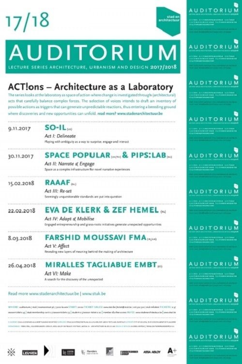 Auditorium 17/18: ACT!ons - Architecture as a Laboratory